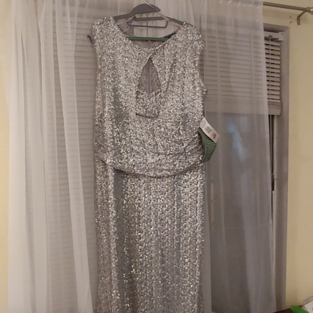 Silver Sequin Gown